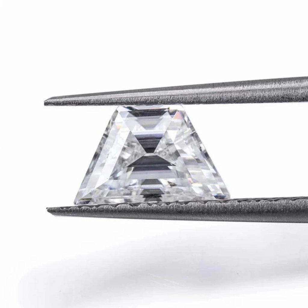 Loose Moissanite White Clean Trapezoid Cut 8.00 x 5.00 MM