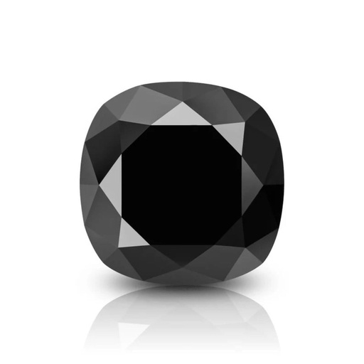 [MOCUBLK1_10.5] Loose Moissanite Black Clean Cushion Cut 10.50 MM
